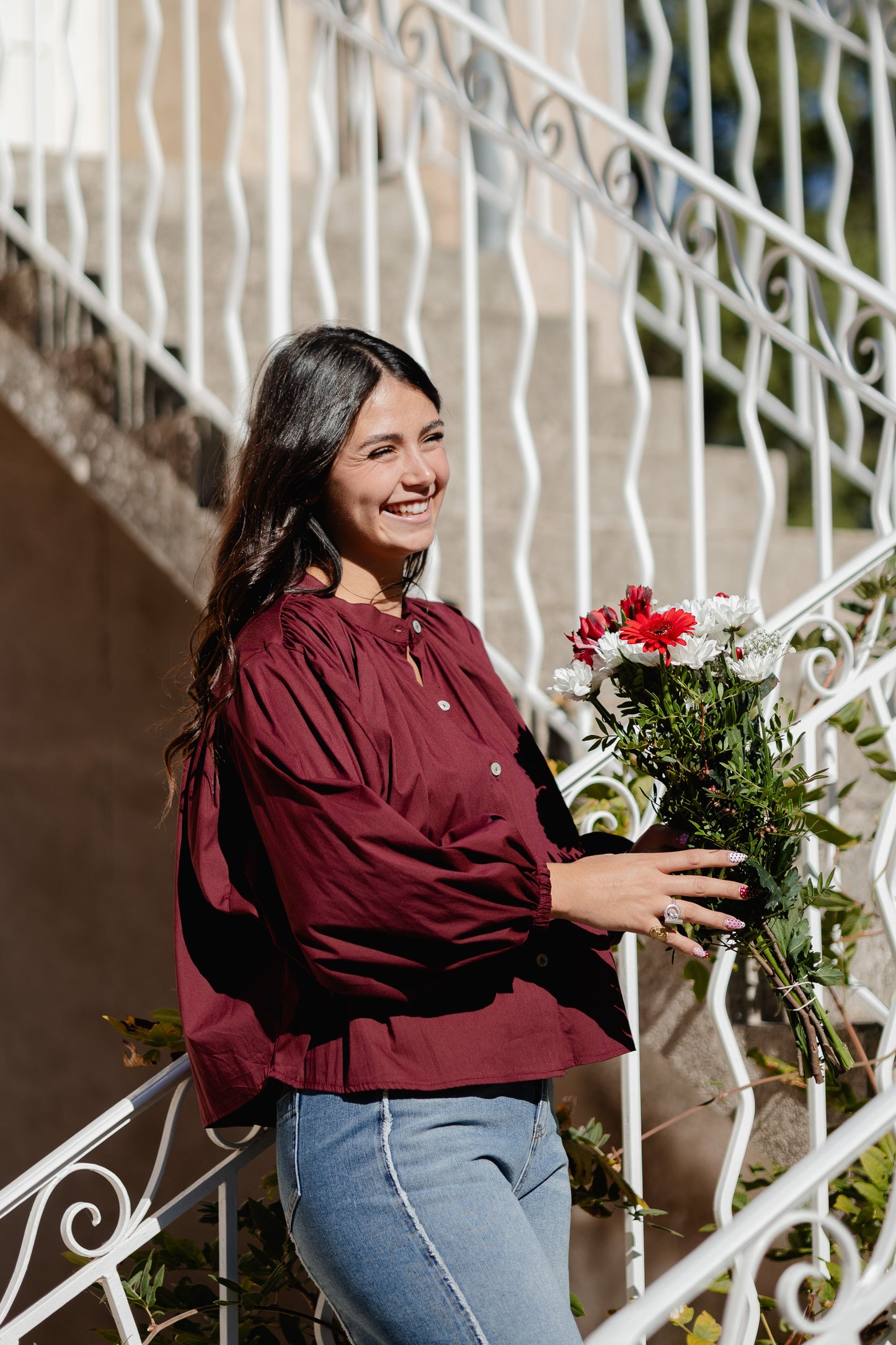 Blouse Cécile Bordeaux