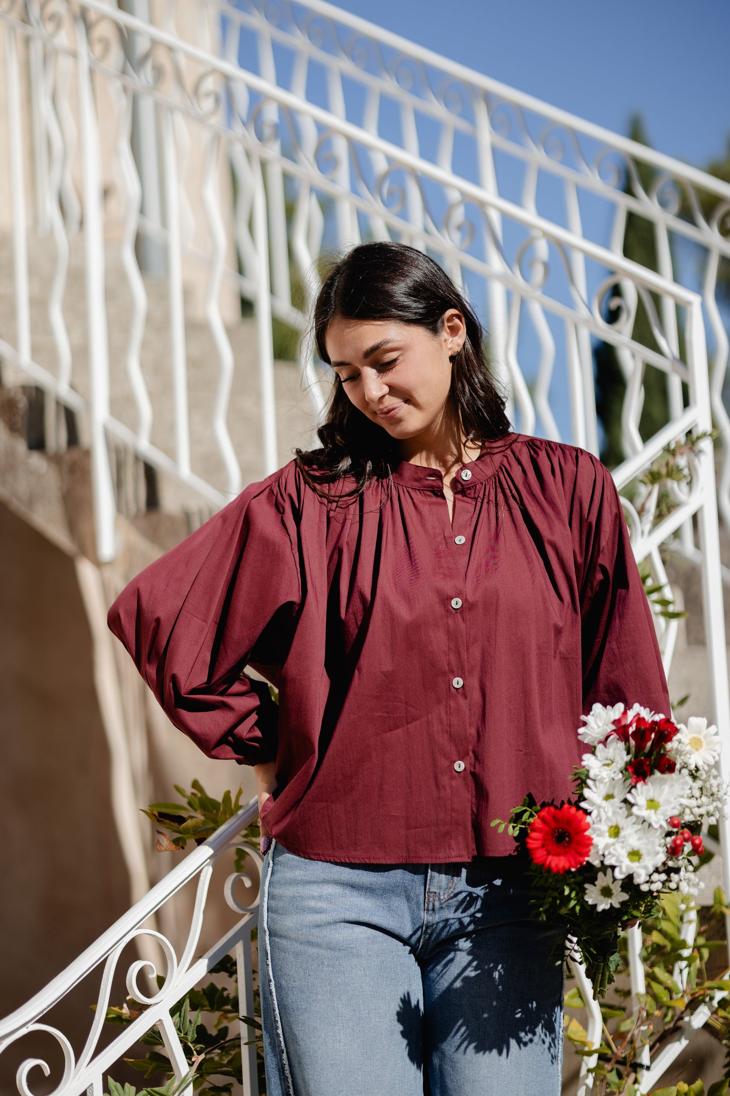 Blouse Cécile Bordeaux